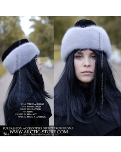 Ambassador hat, Sapphire mink
