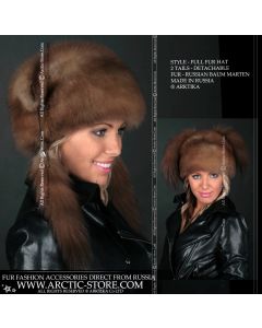 Fur hat with tails, baum marten