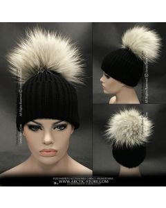 Beanie Brim - XXL Amber Fox pom