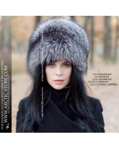 Boyaryn Luxe fur hat, silver fox