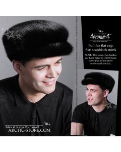 Flat cap, Black Mink