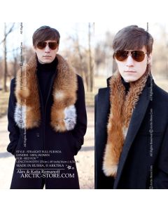 Men's collar 125cm, red fox