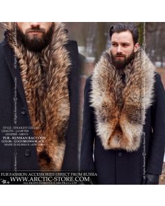 Men's fur stole 1,4m - Russian raccoon