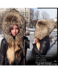 Eskimoska Hood/Hat w/ tails, Russian Raccoon