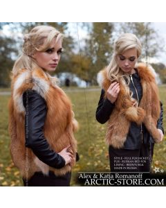 Ladies fur vest, Russian Red fox