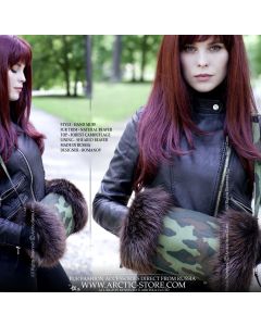 Hand muff Beaver - Forest Camouflage