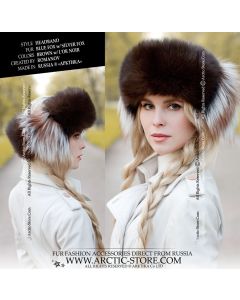 Headband - Brown w/ L'or noir fox