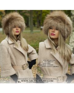 Boyaryn Amber Fox Fur Hat for Women - Luxurious Winter Fashion