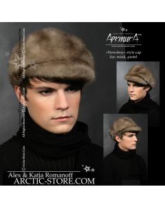 Newsboy cap, Pastel mink