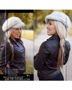 Newsboy cap, Pearl mink