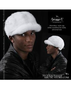 Newsboy cap, mink white