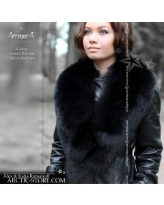 Round pelerine, black fox
