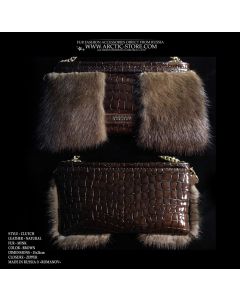 Clutch, Brown Mink model-001