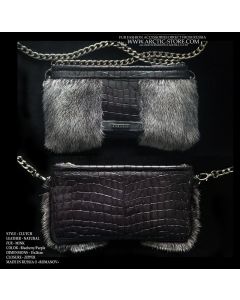 Clutch, Blueberry Mink model-003