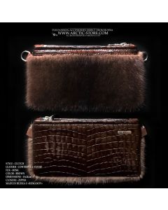 Clutch, Brown Mink model-014