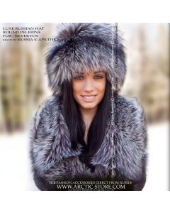 Boyaryn fur hat & pelerine, Silver fox