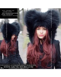 "Squirrel" Hat, Black Raccoon