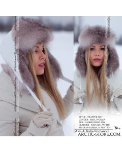 Trapper hat, Amber Frost Fox