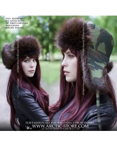 Trapper hat, Beaver - Forest camouflage