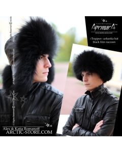 Trapper hat, Black Raccoon