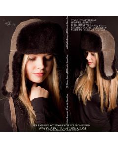 Sheepskin hat, Black/Cold Grey