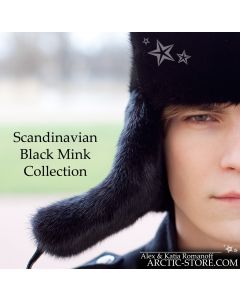 Siberian ushanka, scanblack mink
