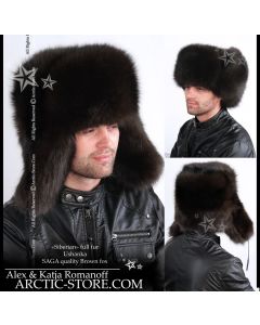 Siberian ushanka, brown fox