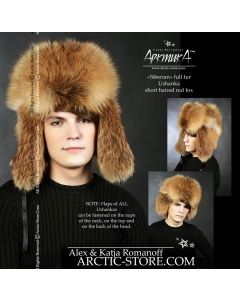 Siberian ushanka, Red fox