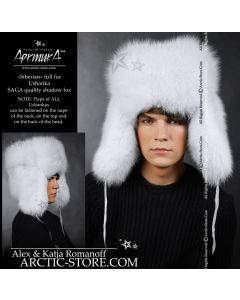 Siberian ushanka, White fox