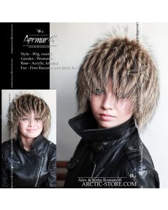 Fur wig, raccoon & fox