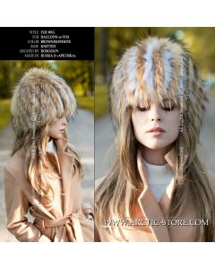 Fur wig, Raccoon & White fox