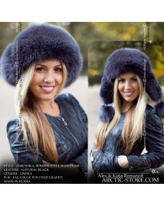 Zimushka with poms, graffit fox