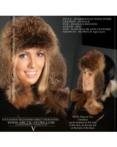 Zimushka with poms, red fox