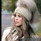 "MadFox" beanie - Amber fox tail
