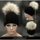 Beanie Brim - XXL Amber Fox pom
