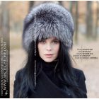 Boyaryn Luxe fur hat, silver fox