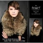 Men's fur collar 80cm, Russian raccoon