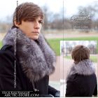 Men's collar, silver/grey fox