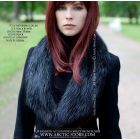 Reversible fur collar 95cm, Black Beaver