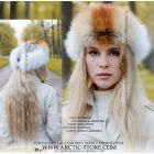 Headband - Red w/ Arctic fox