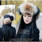 Headband - Russian raccoon w/ Black fur