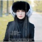 Headband - Black fox w/ Silver fur