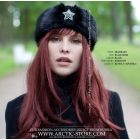 Headband - Black mink w/ a Star