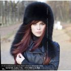 Headwrap long flaps - Black Fox