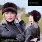 Jockey fur cap, mahogany mink
