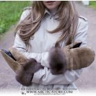 Mittens trimmed with Barguzin sable