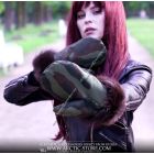 Mittens trimmed Beaver, Forest Camouflage