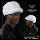 Newsboy cap, mink white