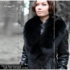 Round pelerine, black fox