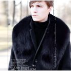 Men's pelerine, black fox